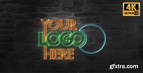 Realistic Neon Logo Reveal 4K - After Effects 90372