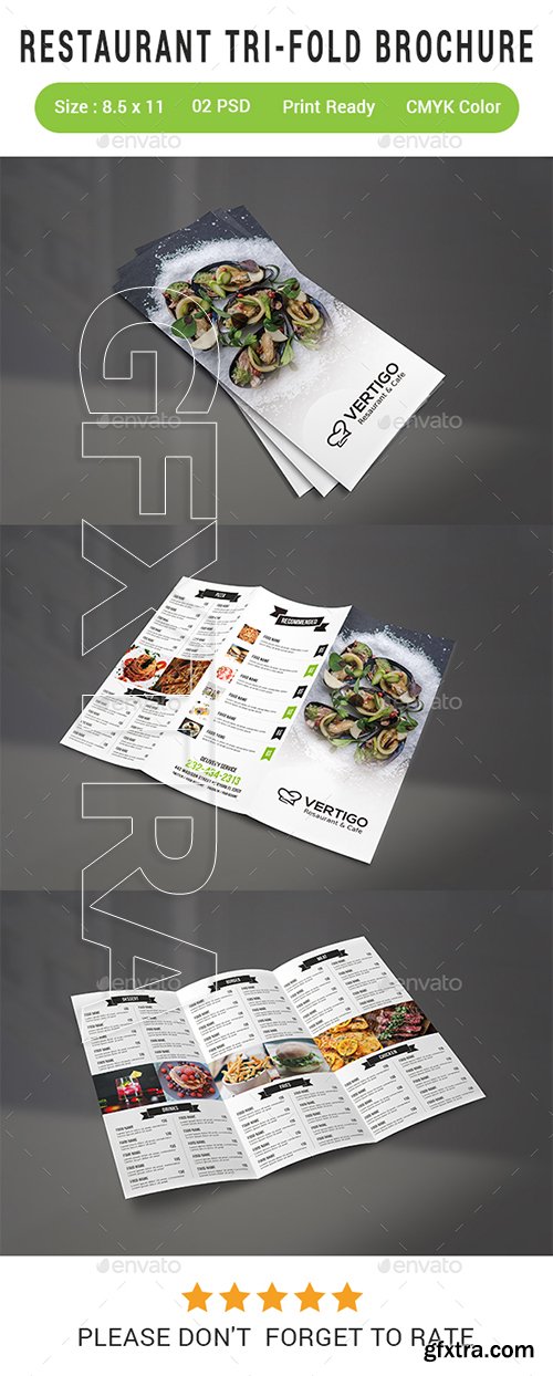 Graphicriver - Restaurant Tri-fold Brochure 22101638