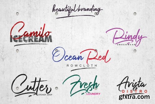 Harista Script Font Family - 2 Fonts