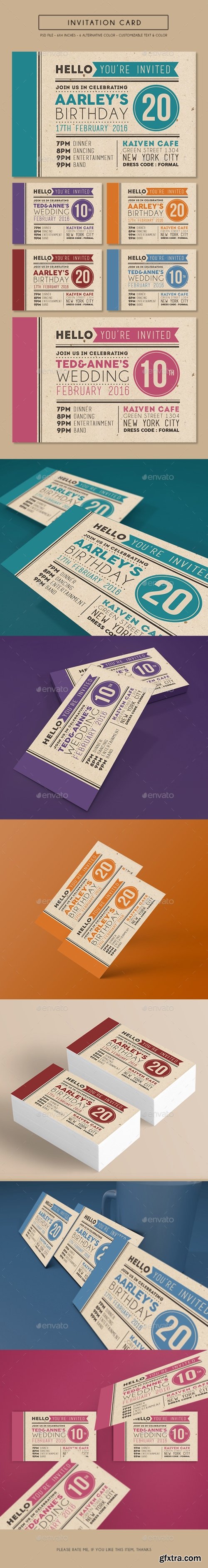 Graphicriver - Colorfull Invitation Card 14926029