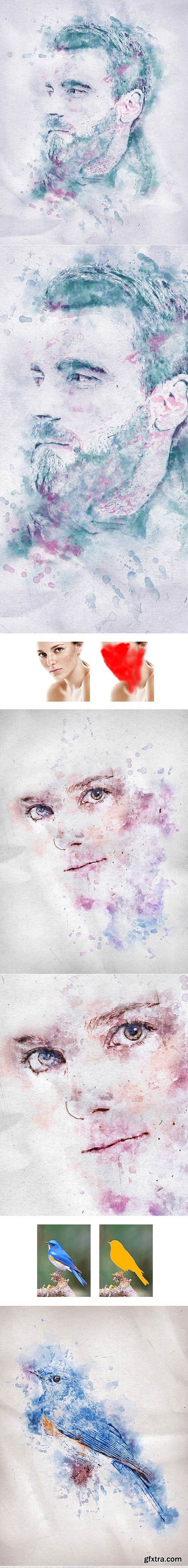 GraphicRiver - Watercolor Photoshop Action - 17015483