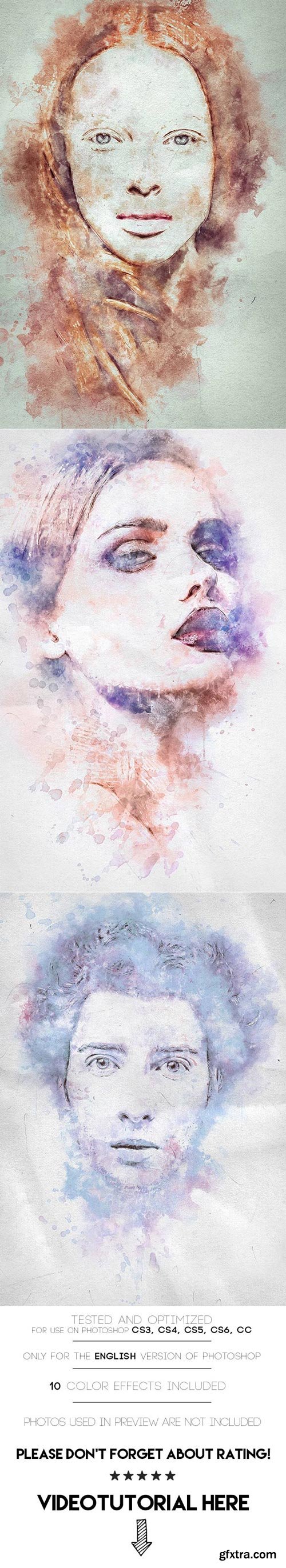 GraphicRiver - Watercolor Photoshop Action - 17015483