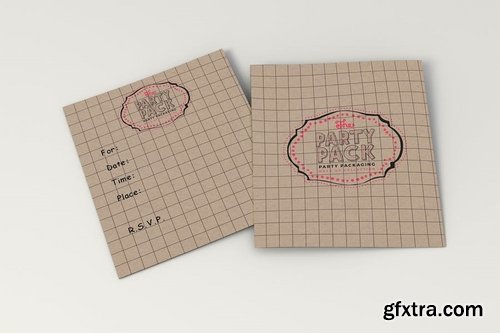 Invite Party Packaging Mockup