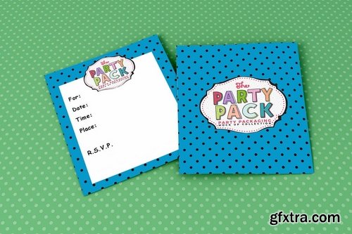 Invite Party Packaging Mockup