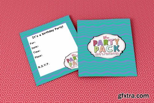 Invite Party Packaging Mockup