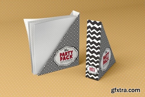 Paper Napkin Holder Party Packaging Mockup