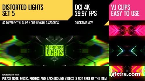 Videohive - VJ Distorted Lights (4K Set 5) - 19201159