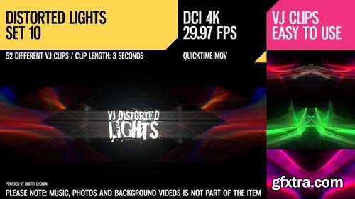 Videohive - VJ Distorted Lights (4K Set 10) - 19335990