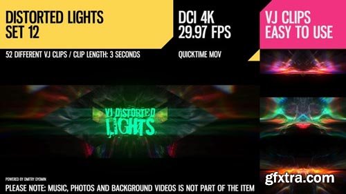Videohive - VJ Distorted Lights (4K Set 12) - 19380533
