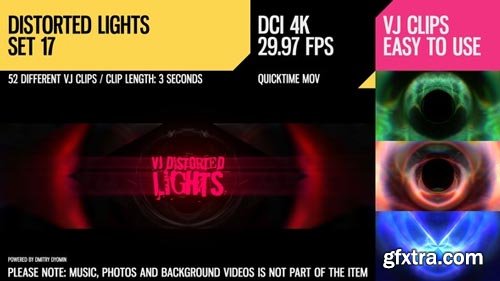Videohive - VJ Distorted Lights (4K Set 17) - 19424165