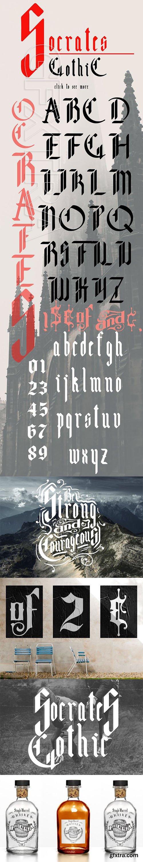 CreativeMarket - Socrates, modern gothic font 2661915