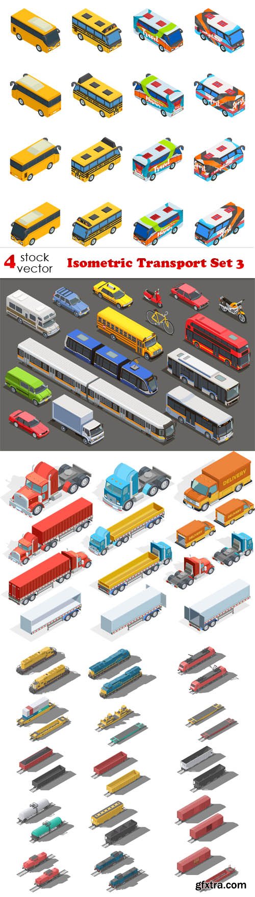 Vectors - Isometric Transport Set 3