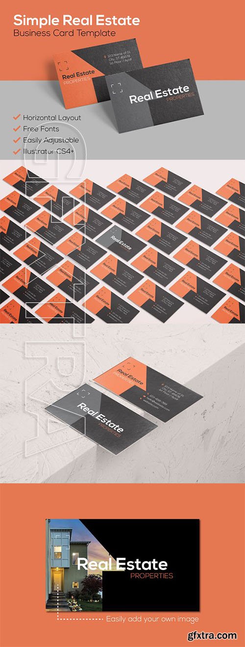 CreativeMarket - Simple Real Estate Business Card 2419833