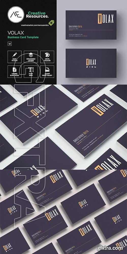 CreativeMarket - Volax Business Card 2419575