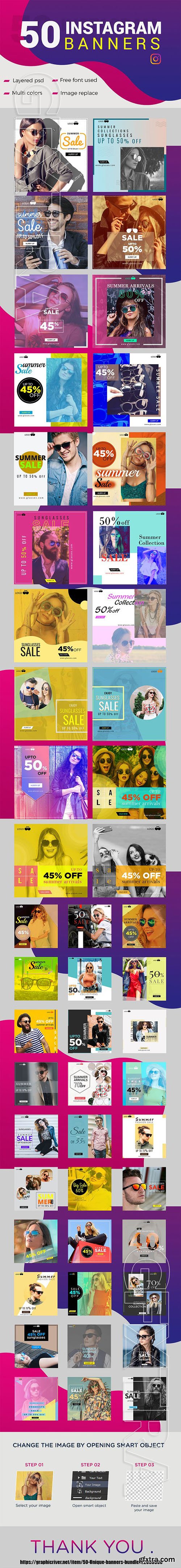 Graphicriver - 50 Unique Banners Instagram 22056580