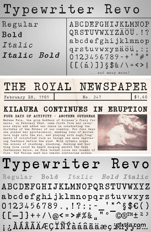 Typewriter Revo Font Family