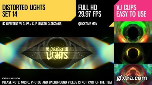 Videohive VJ Distorted Lights (Set 14) 19458862