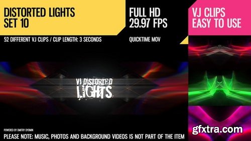 Videohive VJ Distorted Lights (Set 10) 19458746