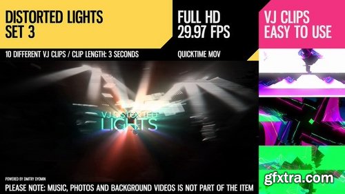 Videohive VJ Distorted Lights Set 3 18222654