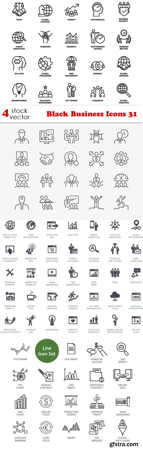 Vectors - Black Business Icons 31