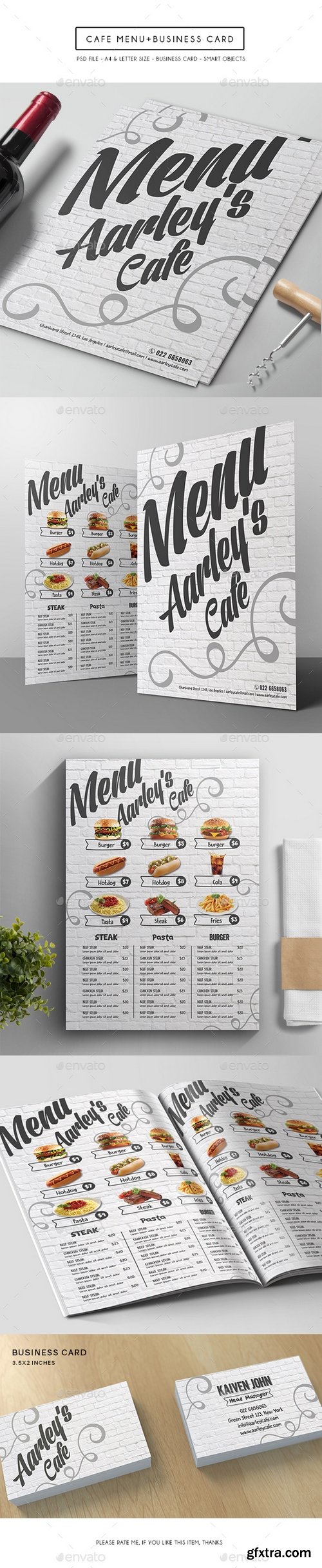 Graphicriver - Cafe Menu + Business Card 15086419