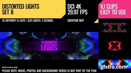 Videohive - VJ Distorted Lights (4K Set 8) - 19250301