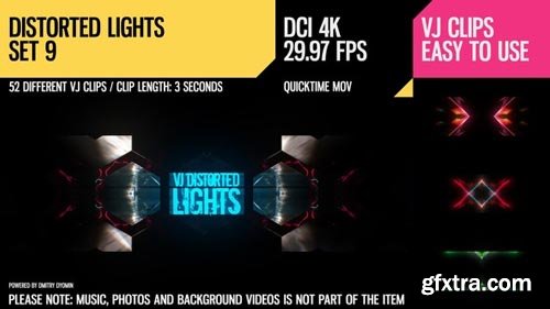 Videohive - VJ Distorted Lights (4K Set 9) - 19259182