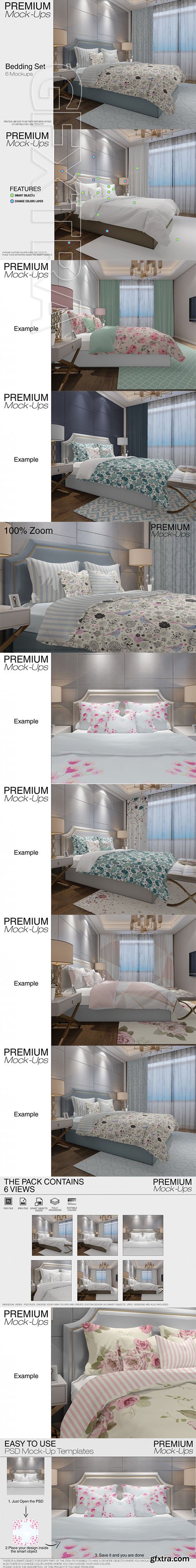 Graphicriver - Bedding Mockup Set 22101321