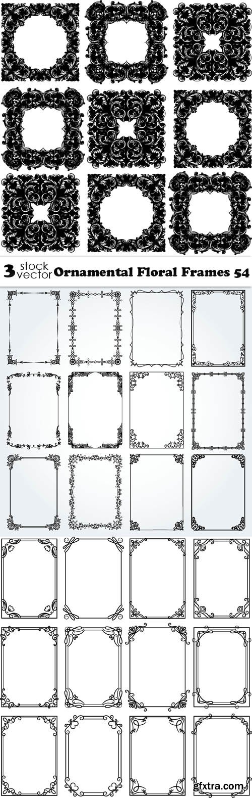 Vectors - Ornamental Floral Frames 54