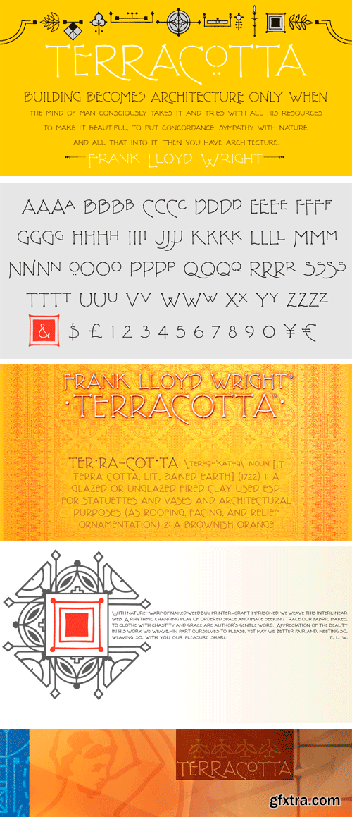 P22 FLW Terracotta Font Family