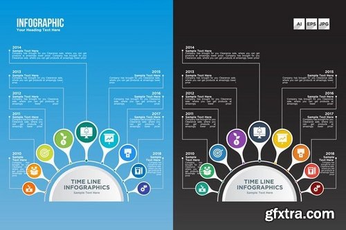 Timeline Infographics With Two Variations