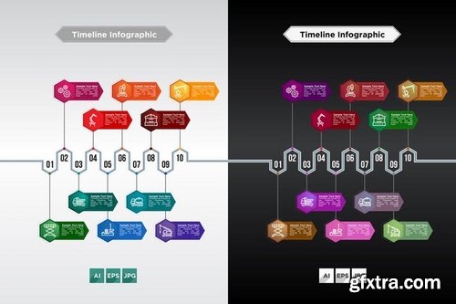 Timeline Infographics With Two Variations