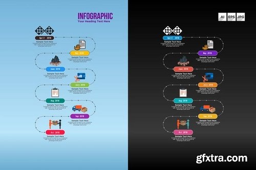 Timeline Infographics With Two Variations