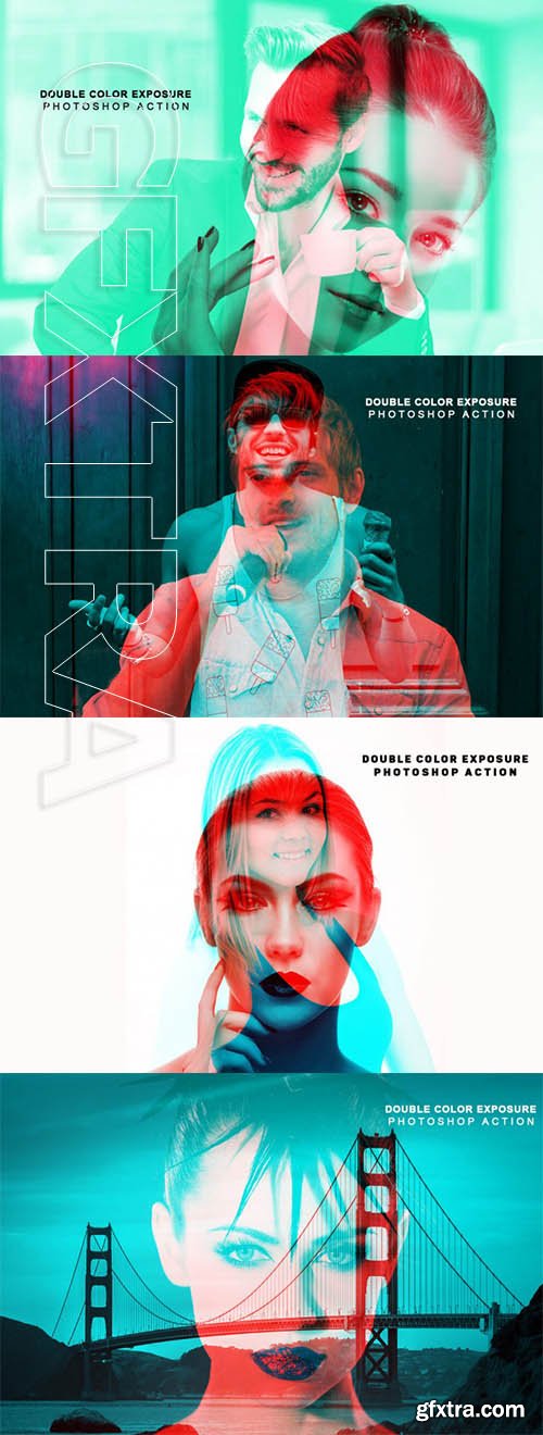 Graphicriver - Double Color Exposure Photoshop Action V3