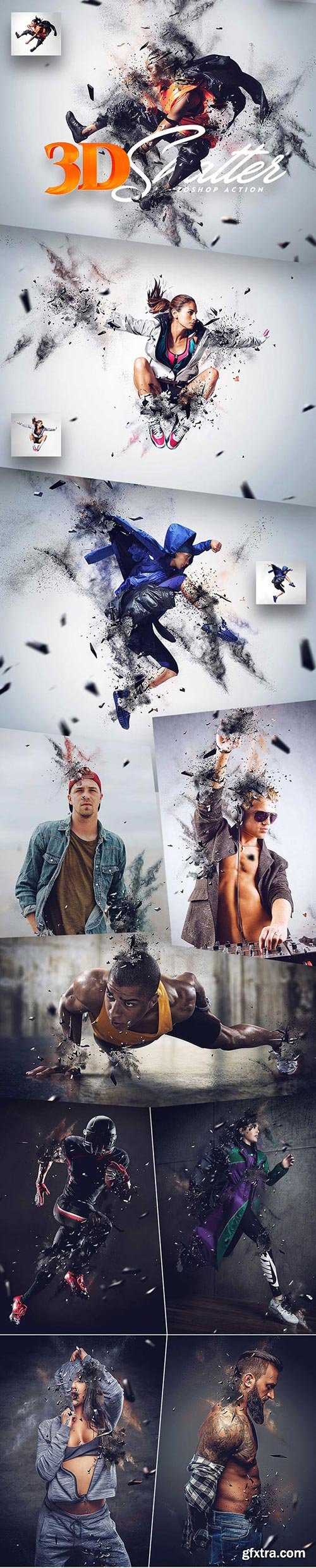 GraphicRiver - 3D Shatter Photoshop Action CS5+ - 22142167