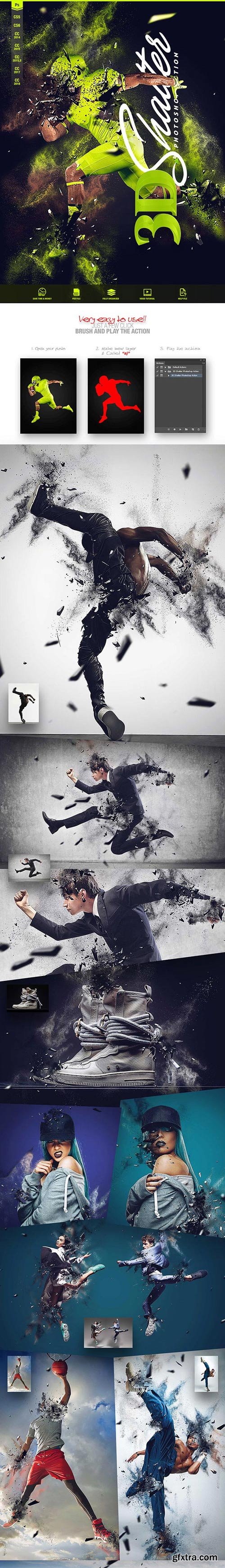 GraphicRiver - 3D Shatter Photoshop Action CS5+ - 22142167