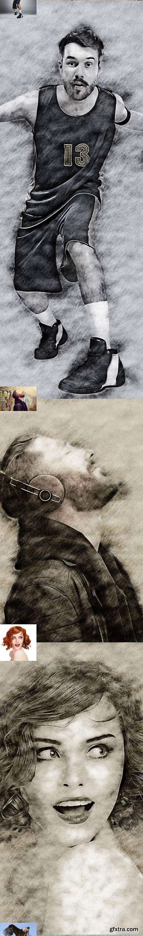 GraphicRiver - Light Sketch CS4+ Photoshop Action - 22100434