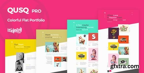 ThemeForest - Qusq Pro v1.5 - Flat Colorful Portfolio - 20482104