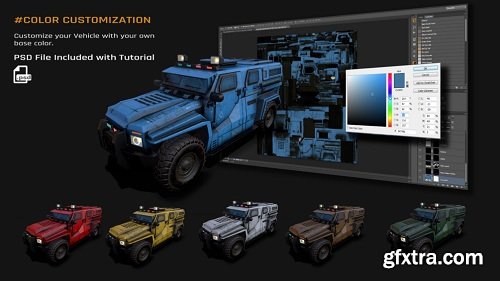 APC Military Vehicle Game Asset 3D Model