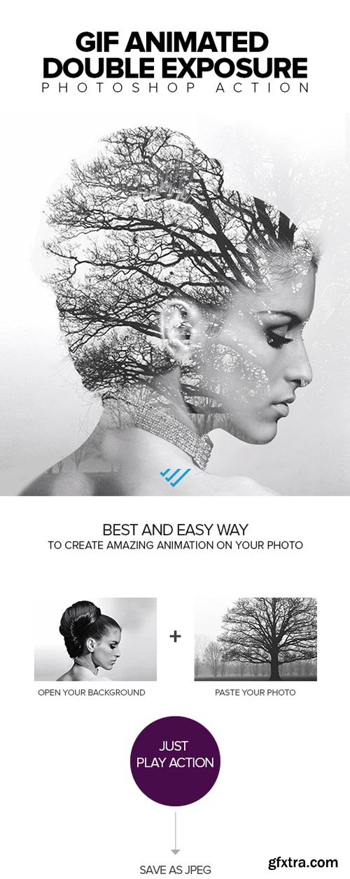 GraphicRiver - Gif Animated Double Exposure Photoshop Action - 21765091