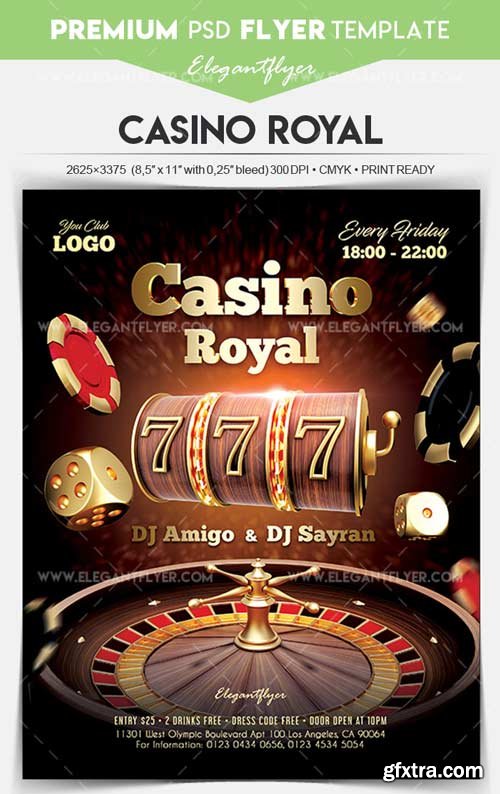 Casino Royal V7 2018 Flyer PSD Template