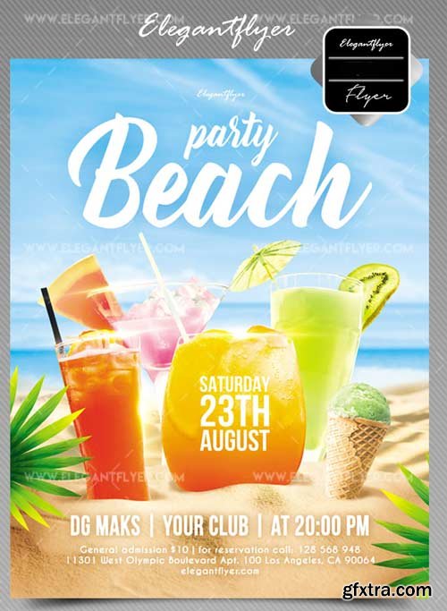 Beach Party V17 2018 Flyer PSD Template