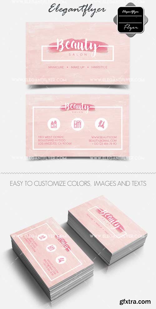 Beauty Salon V4 2018 Business Card