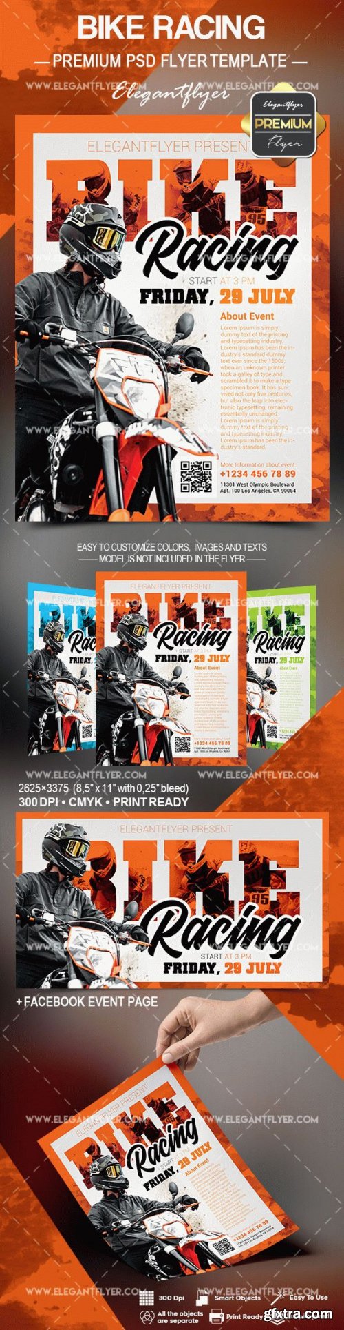 Bike Racing V1 2018 Flyer PSD Template