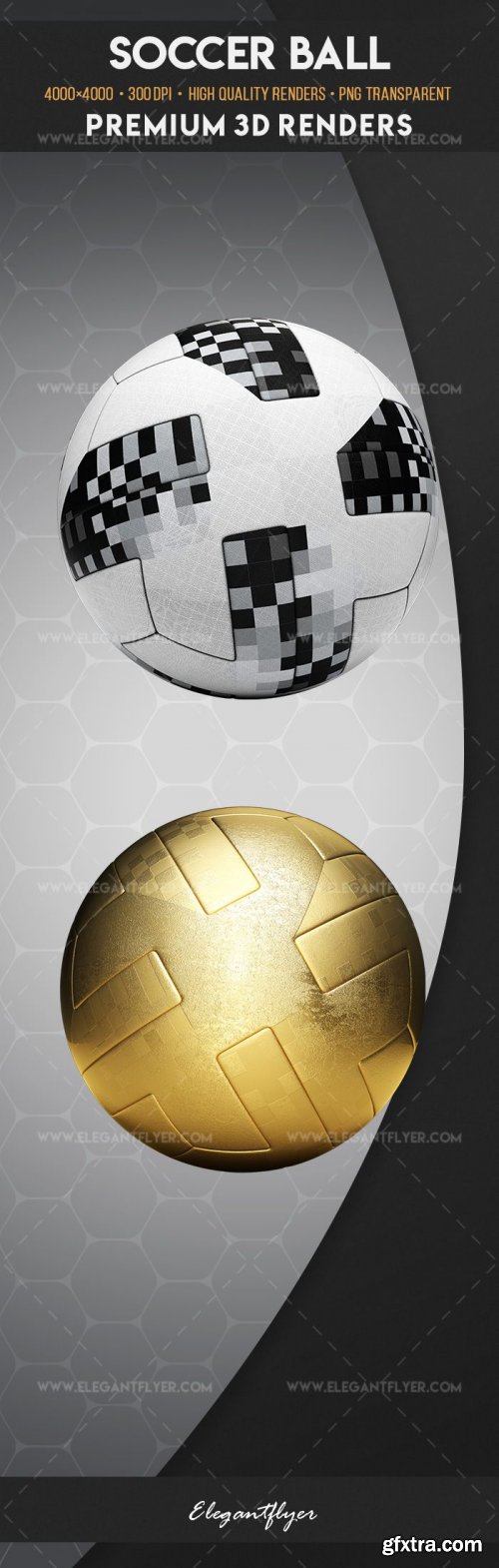 Soccer Ball V1 2018 Premium 3d Render Templates