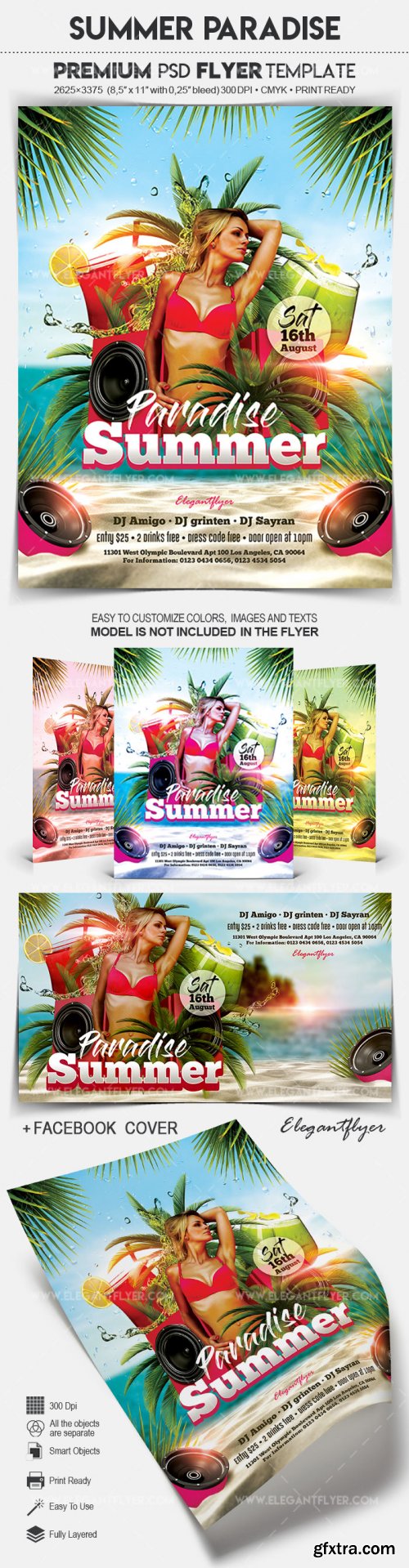 Summer Paradise V1 2018 Flyer PSD Template