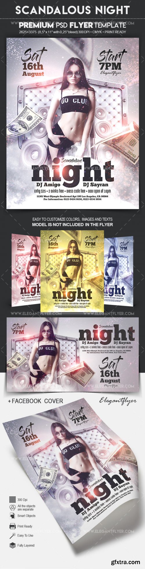 Scandalous Night V1 2018 Flyer PSD Template