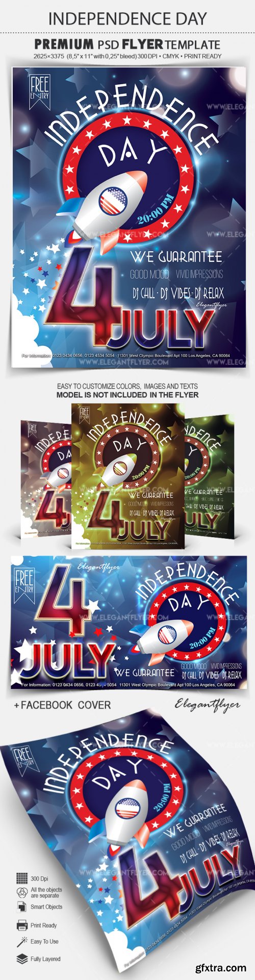 Independence Day 4 July V16 2018 Flyer PSD Template