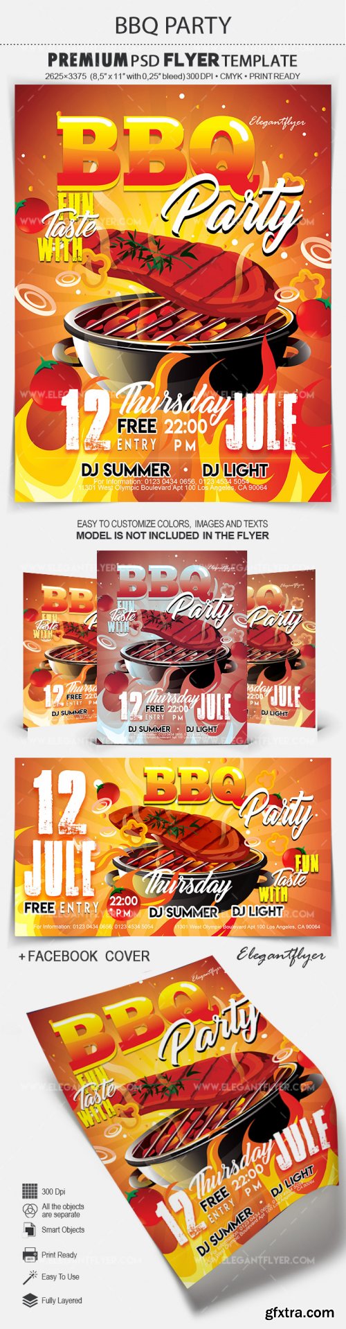 BBQ Party V11 2018 Flyer PSD Template