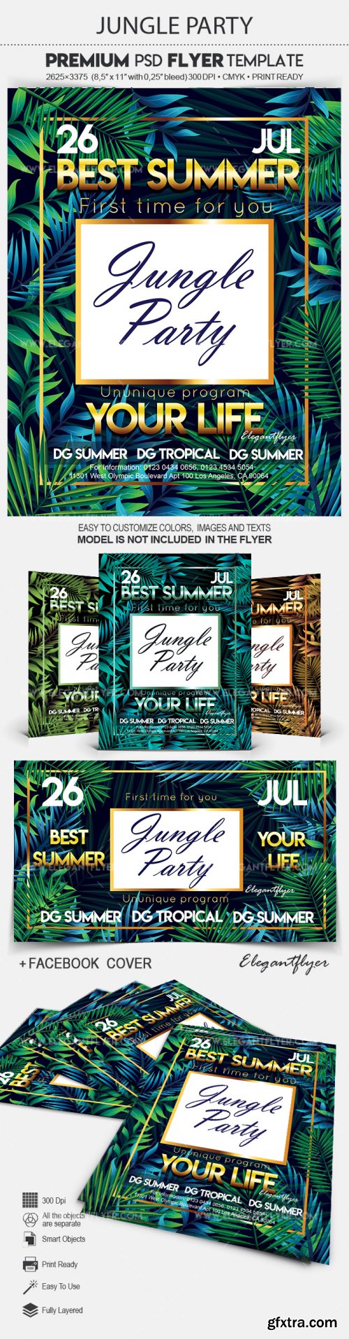 Jungle Party V7 2018 Flyer PSD Template